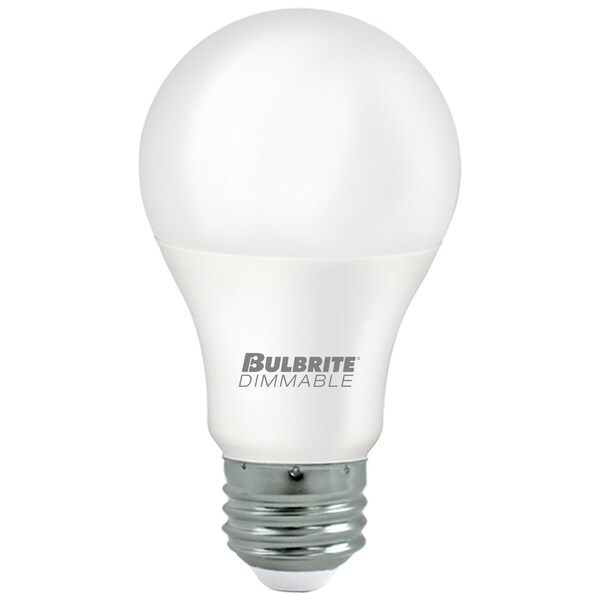 9w Dimmable Frost A19 LED Light Bulbs Medium (E26) Base, 4000K Cool White Light, 800 Lumens, 8PK